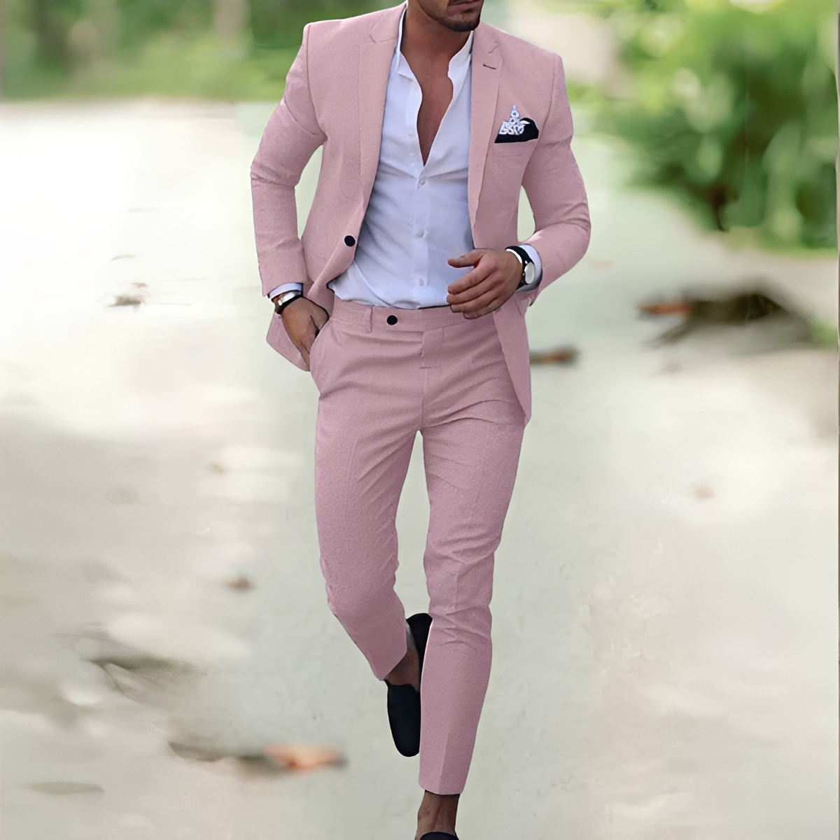 Riven - Traje Formal de Dos Piezas con Pantalones