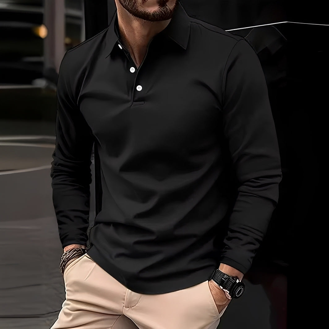 Conner – Polo de manga larga para hombre – Informal y cómodo