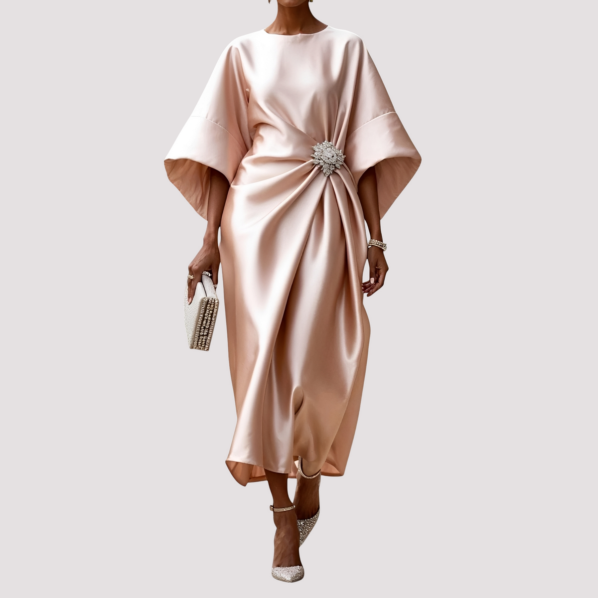 Kay - Vestido Midi Envolvente Elegante