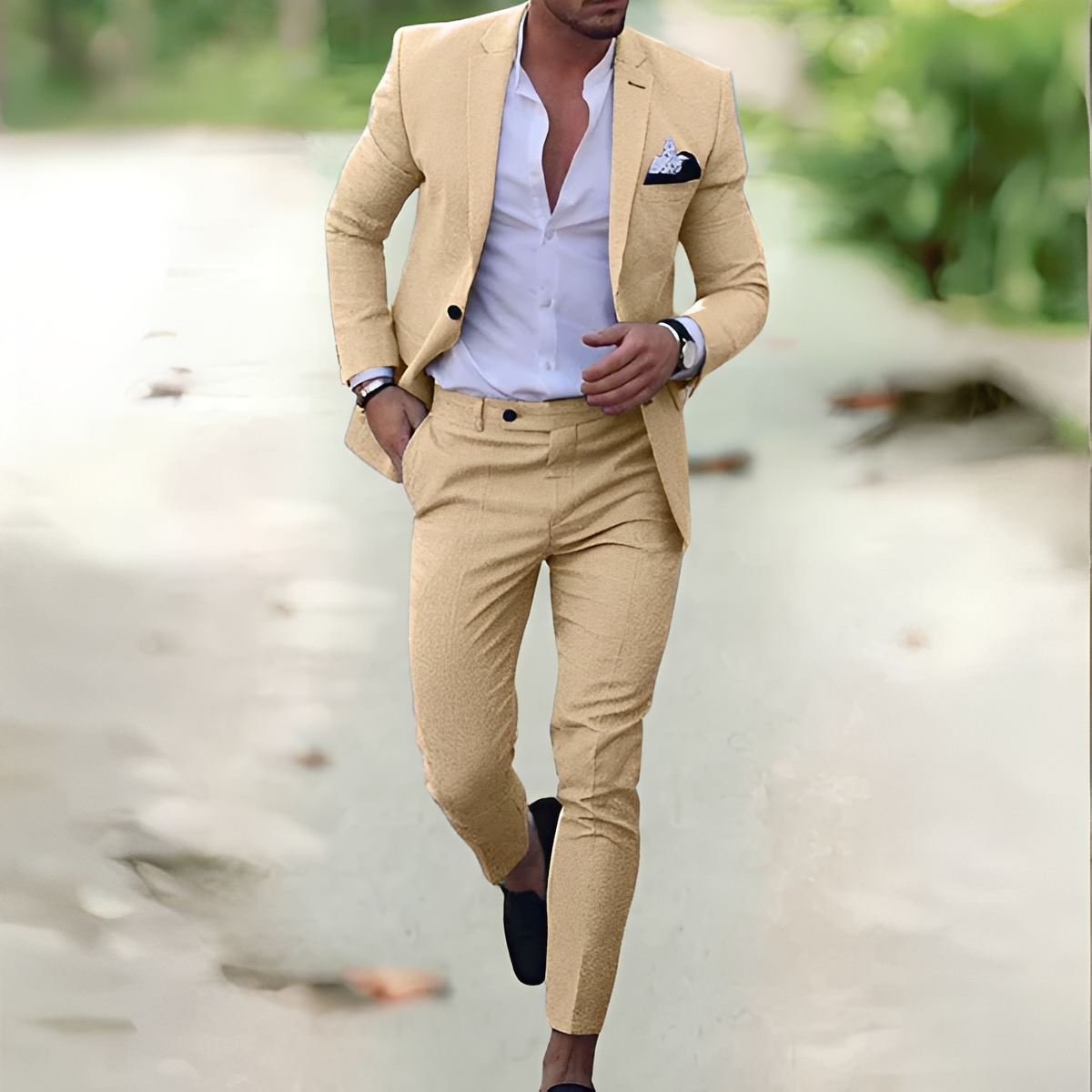 Riven - Traje Formal de Dos Piezas con Pantalones