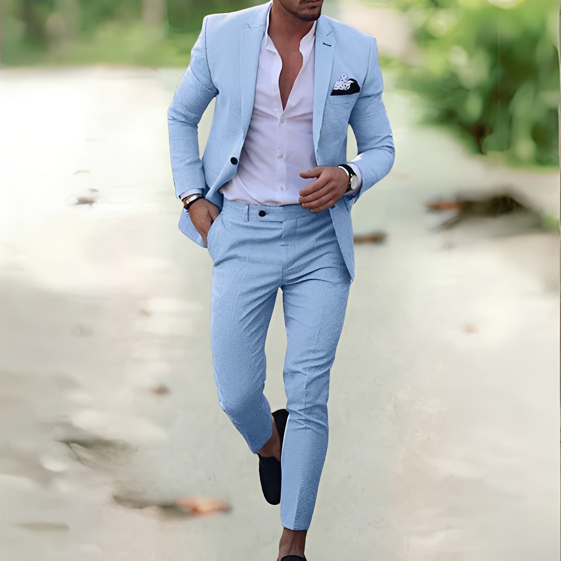 Riven - Traje Formal de Dos Piezas con Pantalones