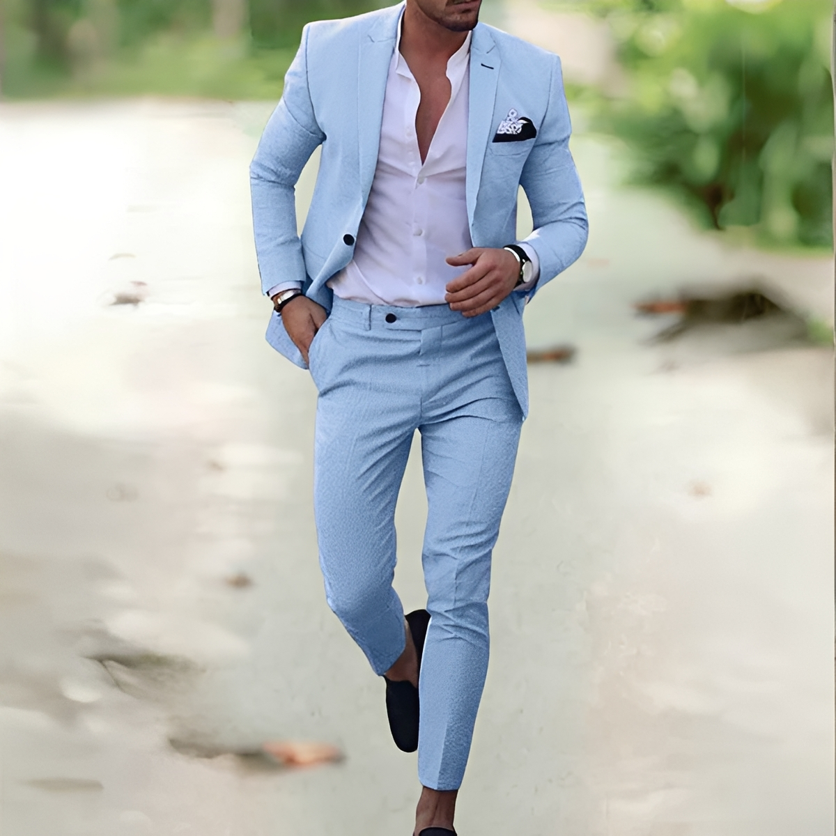 Riven - Traje Formal de Dos Piezas con Pantalones