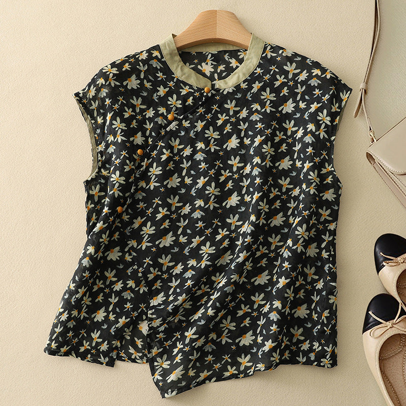 Diana - Blusa Floral sin Mangas