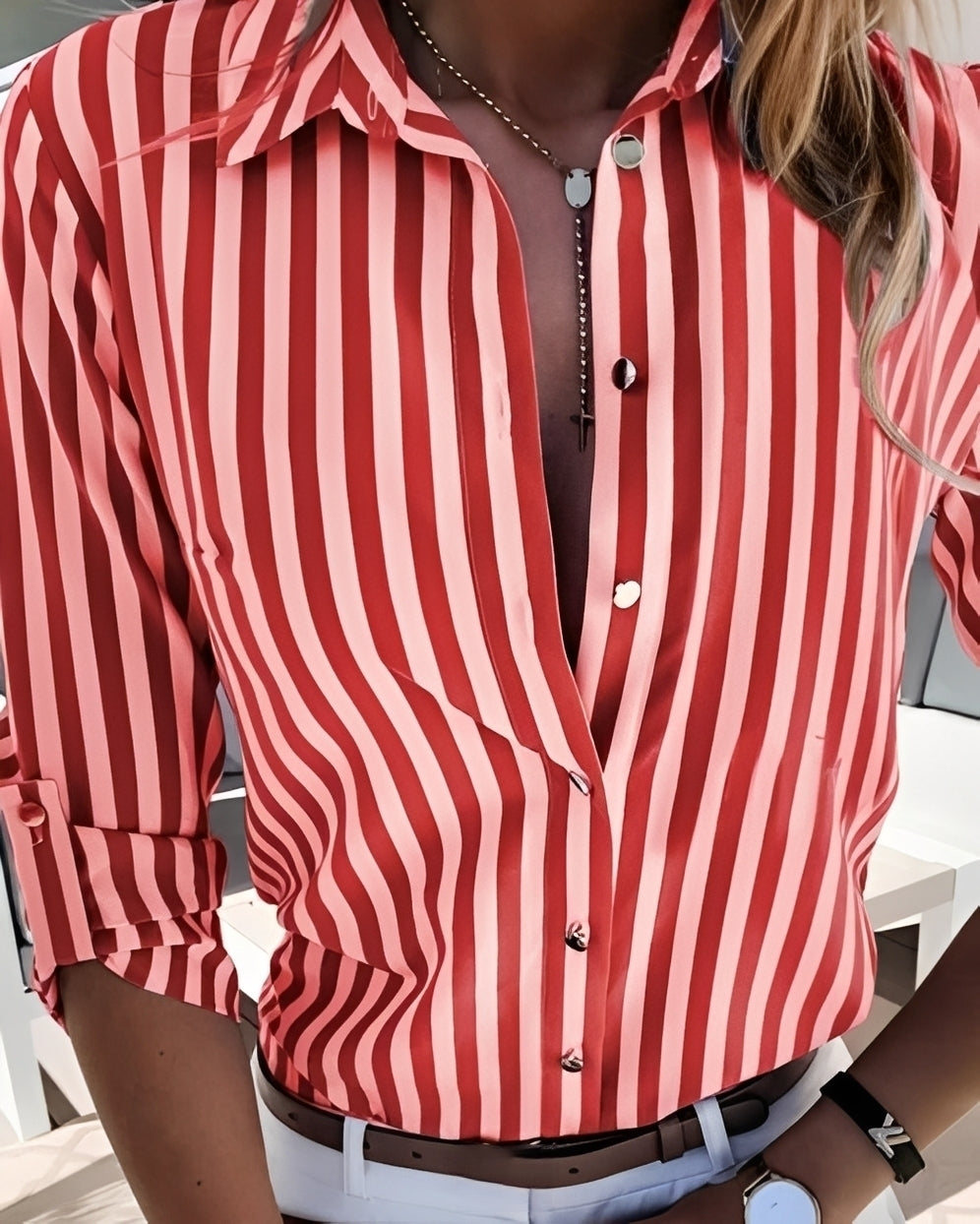 Rosie - Blusa Retro a Rayas