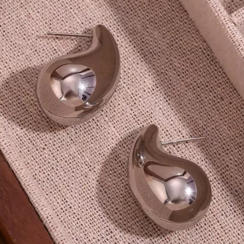 Pendientes Chunky Waterdrop - Pendientes grandes de dorado