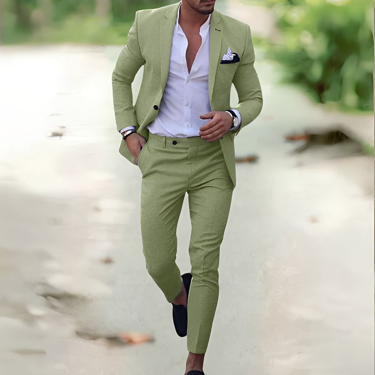 Riven - Traje Formal de Dos Piezas con Pantalones