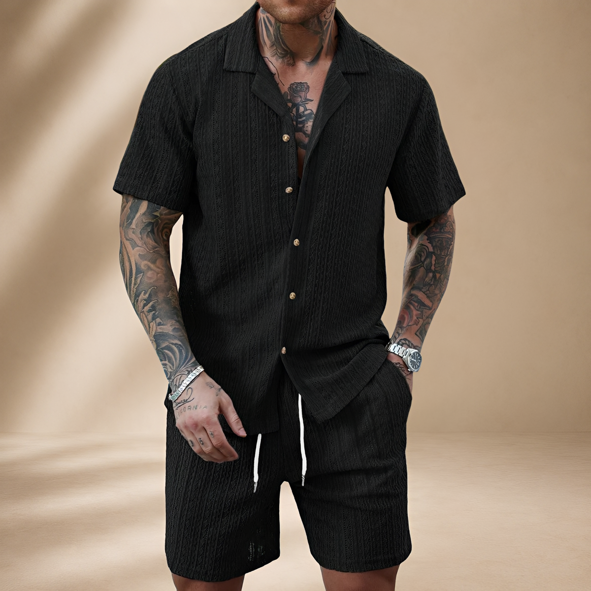 Carter - Conjunto Casual Relajado con Aberturas