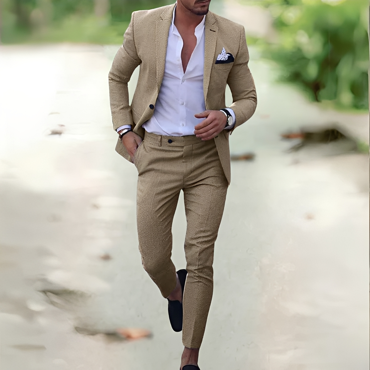 Riven - Traje Formal de Dos Piezas con Pantalones