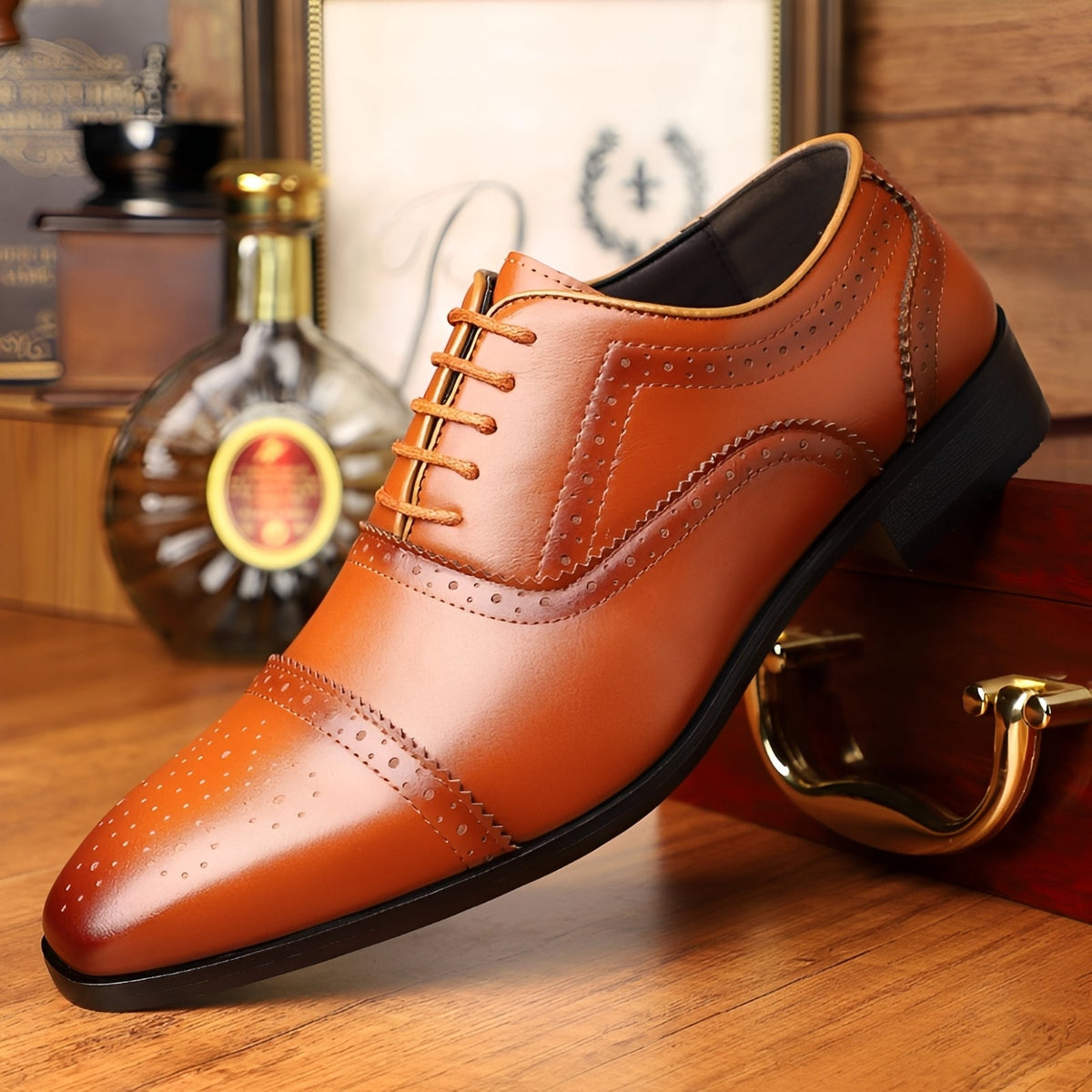 Ronan - Zapatos de punta retro para hombres