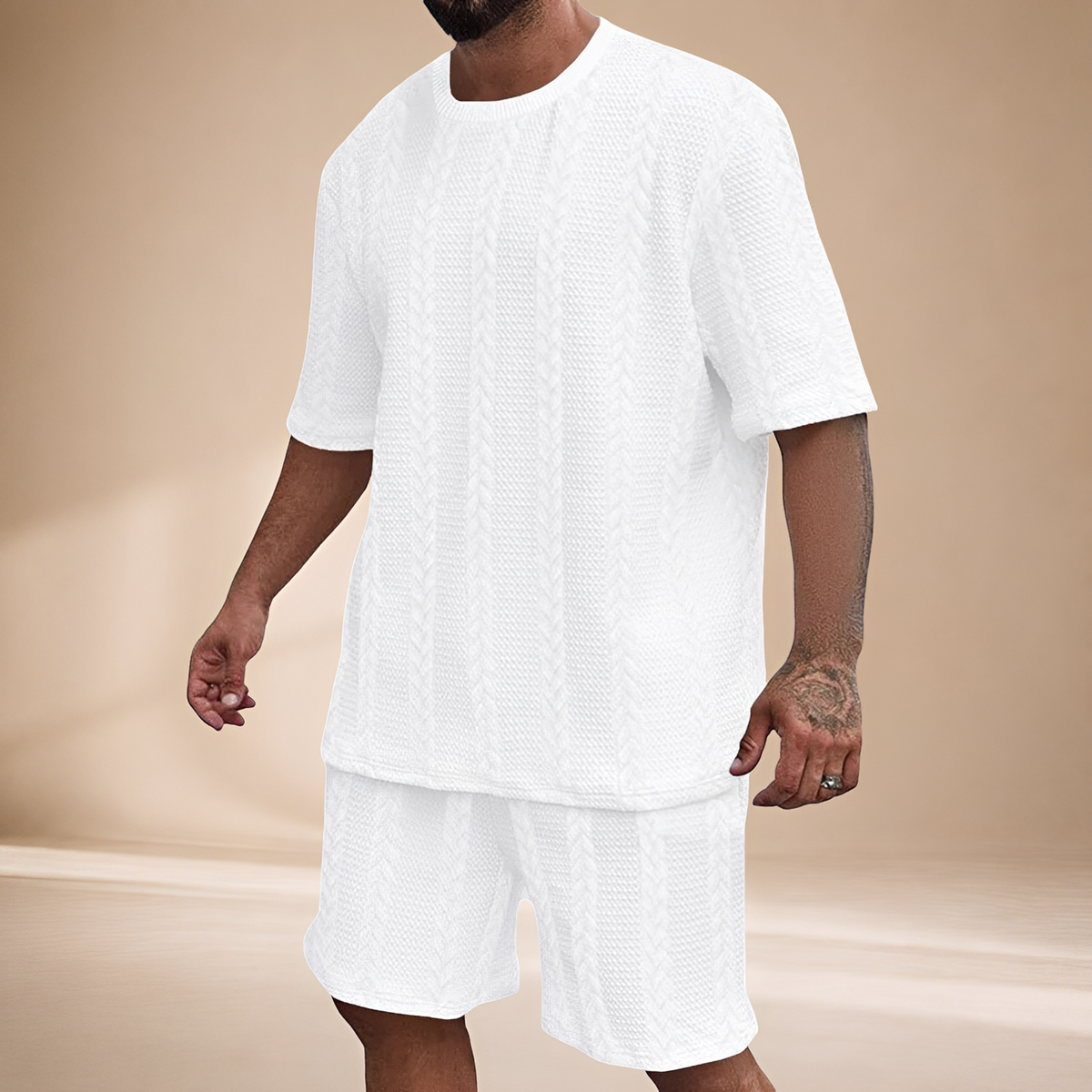 Johnston - Conjunto de Camiseta y Pantalones Cortos Holgados