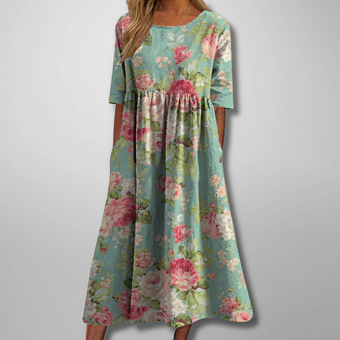 Gail – Vestido maxi floral para mujer