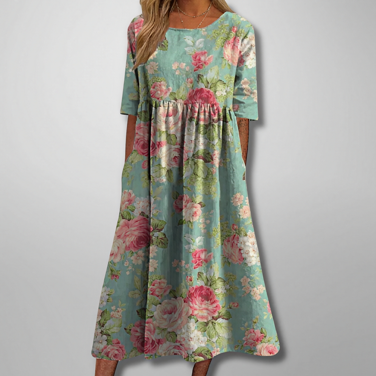 Gail – Vestido maxi floral para mujer