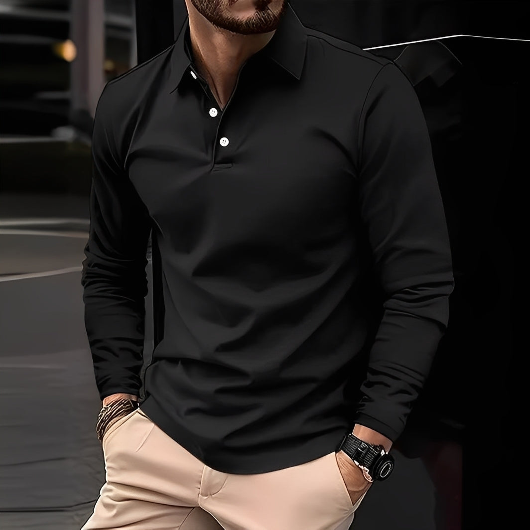 Deacon - Polo de manga larga confortable