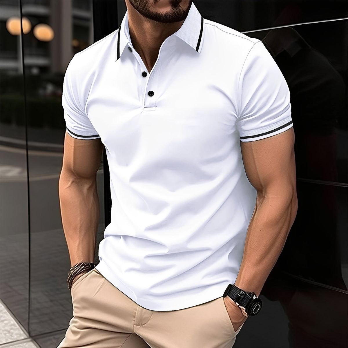 Frank - Camisa Polo con Solapa Elegante