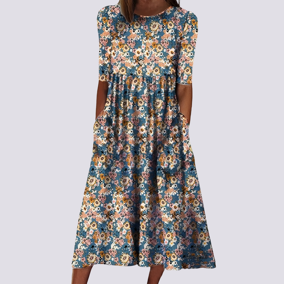 Lucie - Vestido Largo Floral Estiloso