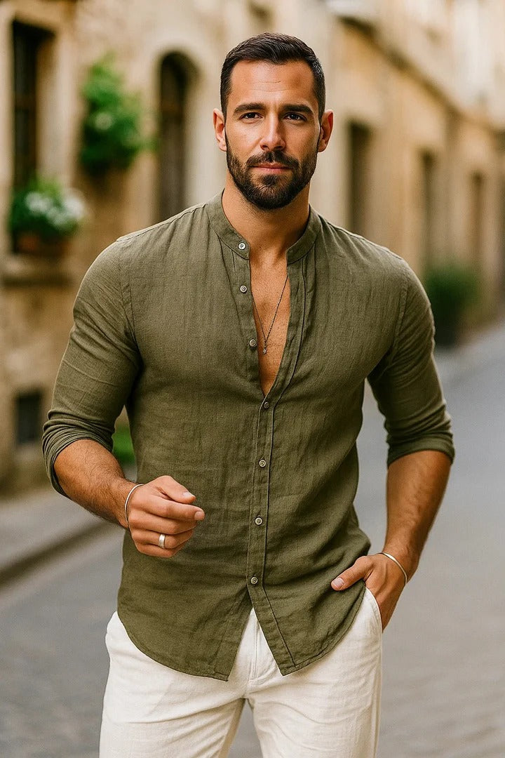 Blaese - Camisa de Manga 3/4 Casual