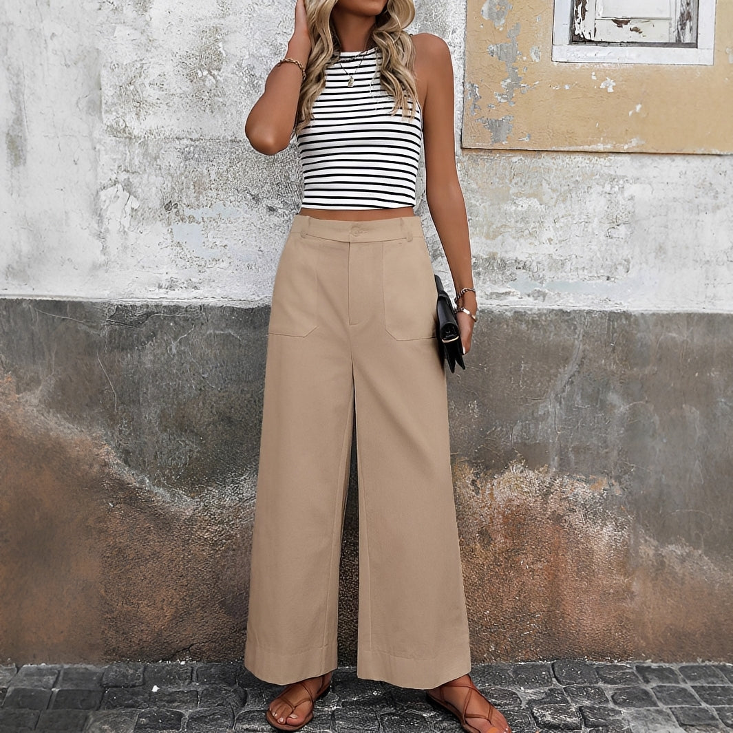 Sofia - Pantalones Relajados de Tiro Alto