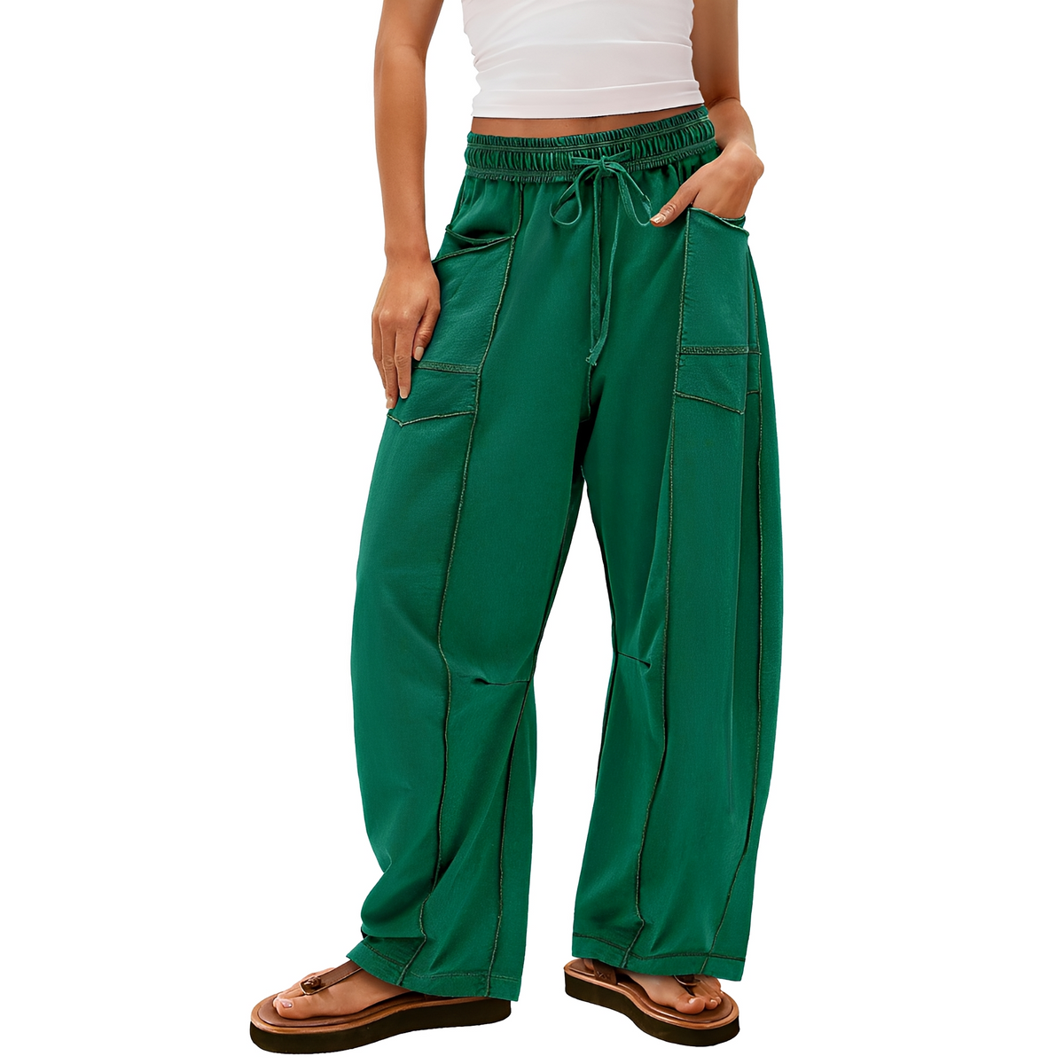 Marianne - Pantalones Elegantes de Pierna Ancha