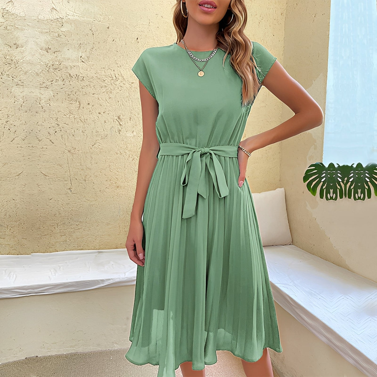 Aimee - Vestido Elegante Plisado