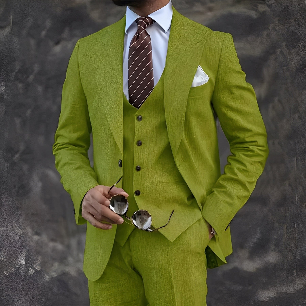 Elwyn - Conjunto de traje de tres piezas elegante