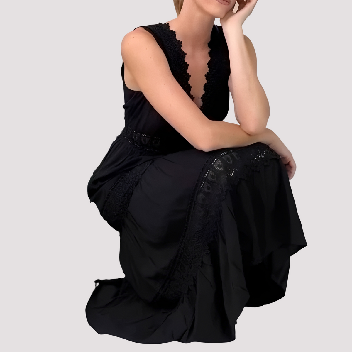 Tegan - Vestido Midi de Tirantes Elegante