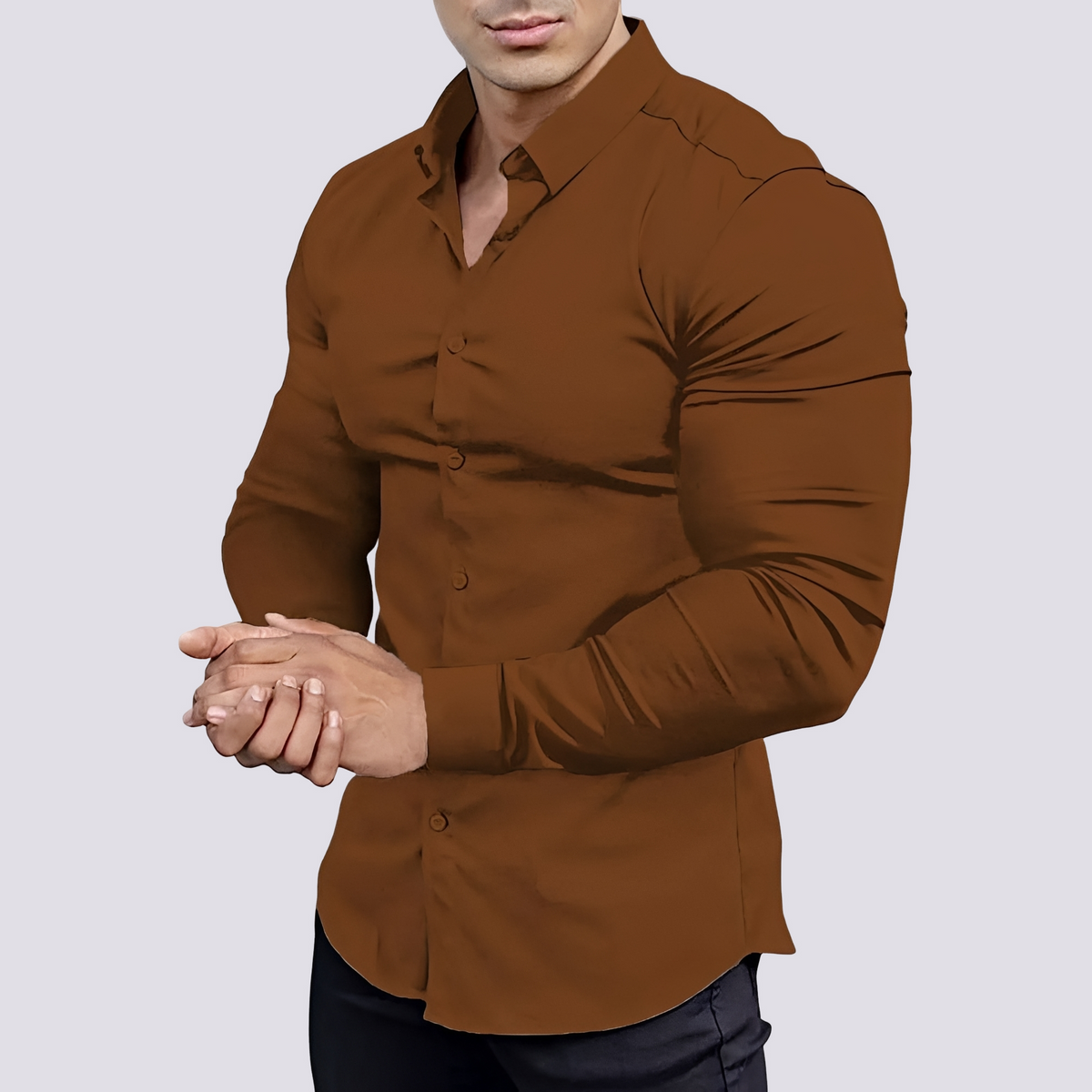 Benson - Camisa Casual de Corte Ajustado