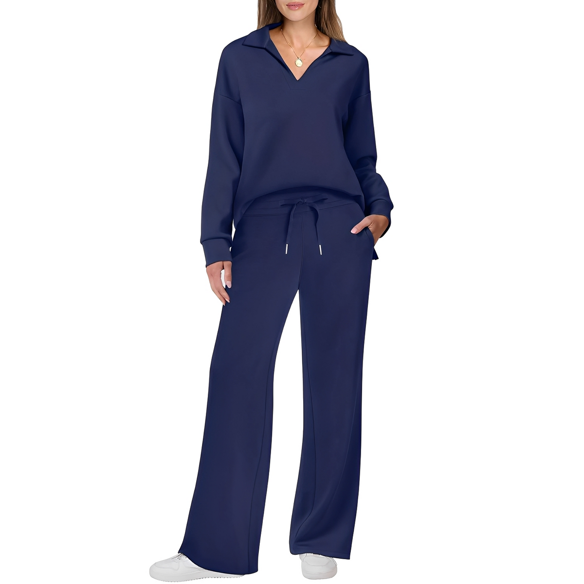 Justina - Conjunto casual de suéter y pantalones para mujer