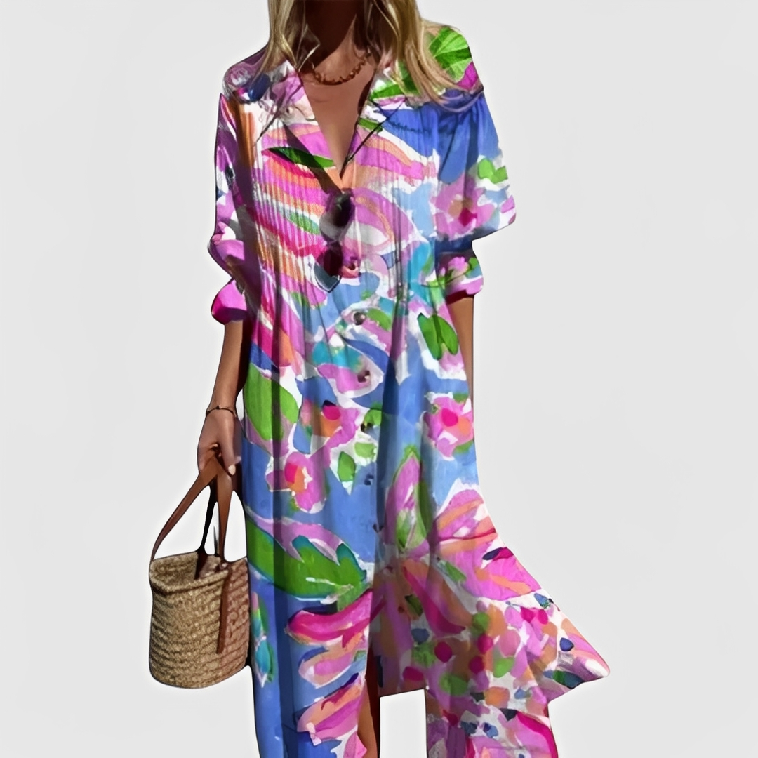Millie - Vestido midi floral estiloso