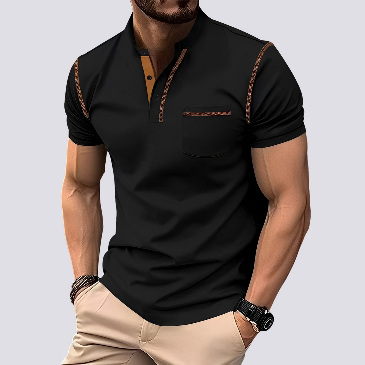 Stefan - Polo elegante y transpirable para hombres