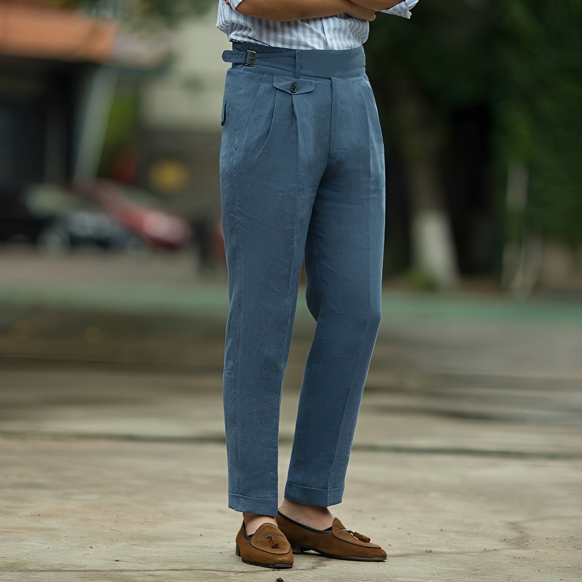 Randall - Pantalones Formales de Cintura Alta