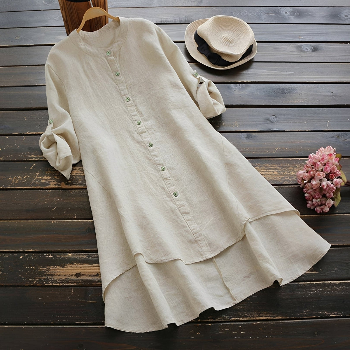 Mildred - Vestido Elegante con Botones