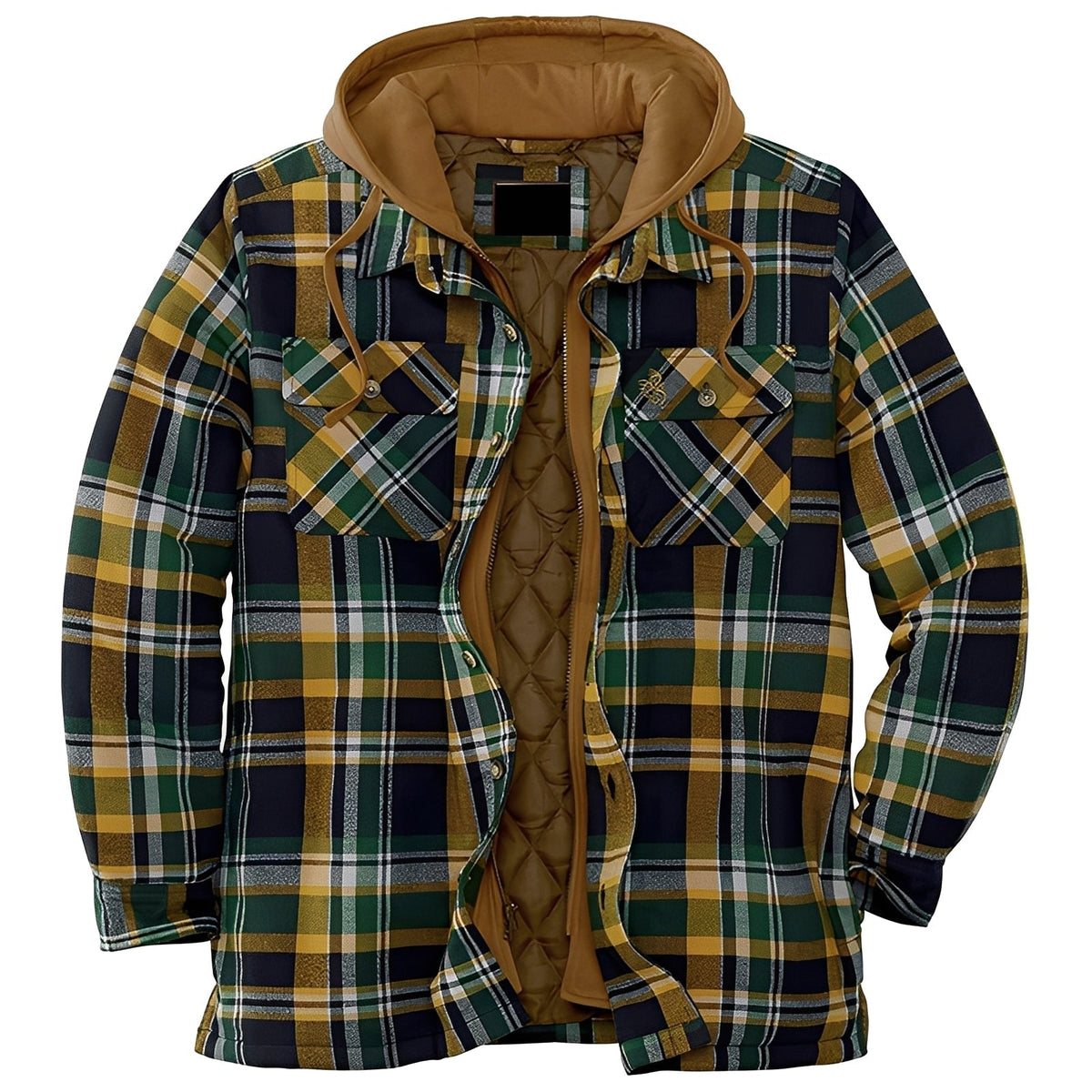Flynn - Chaqueta clásica con cuadros y capucha