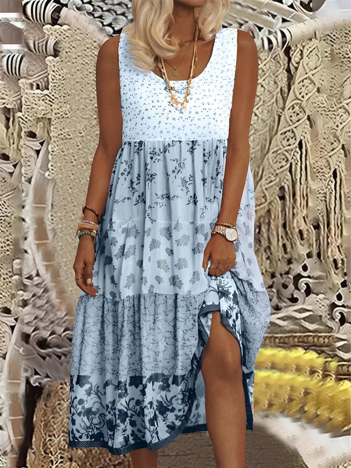 Nancy - Vestido Midi Boho Elegante