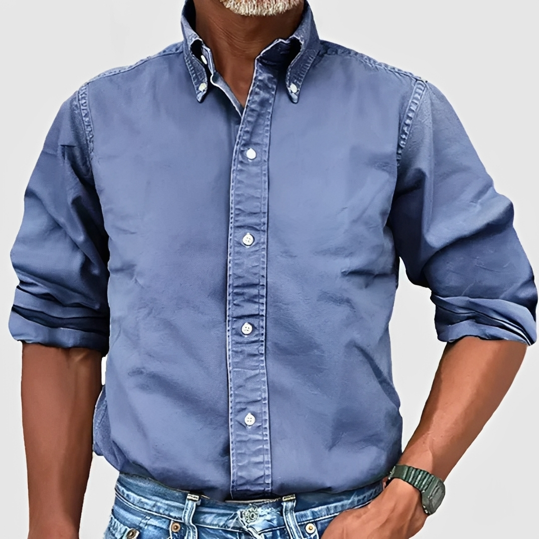 Edmond - Camisa tradicional de manga larga para hombre