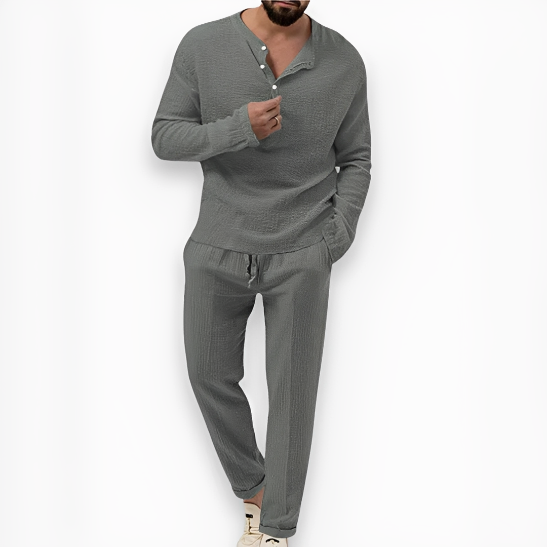 Eduard - Conjunto pantalón y top de verano para hombre