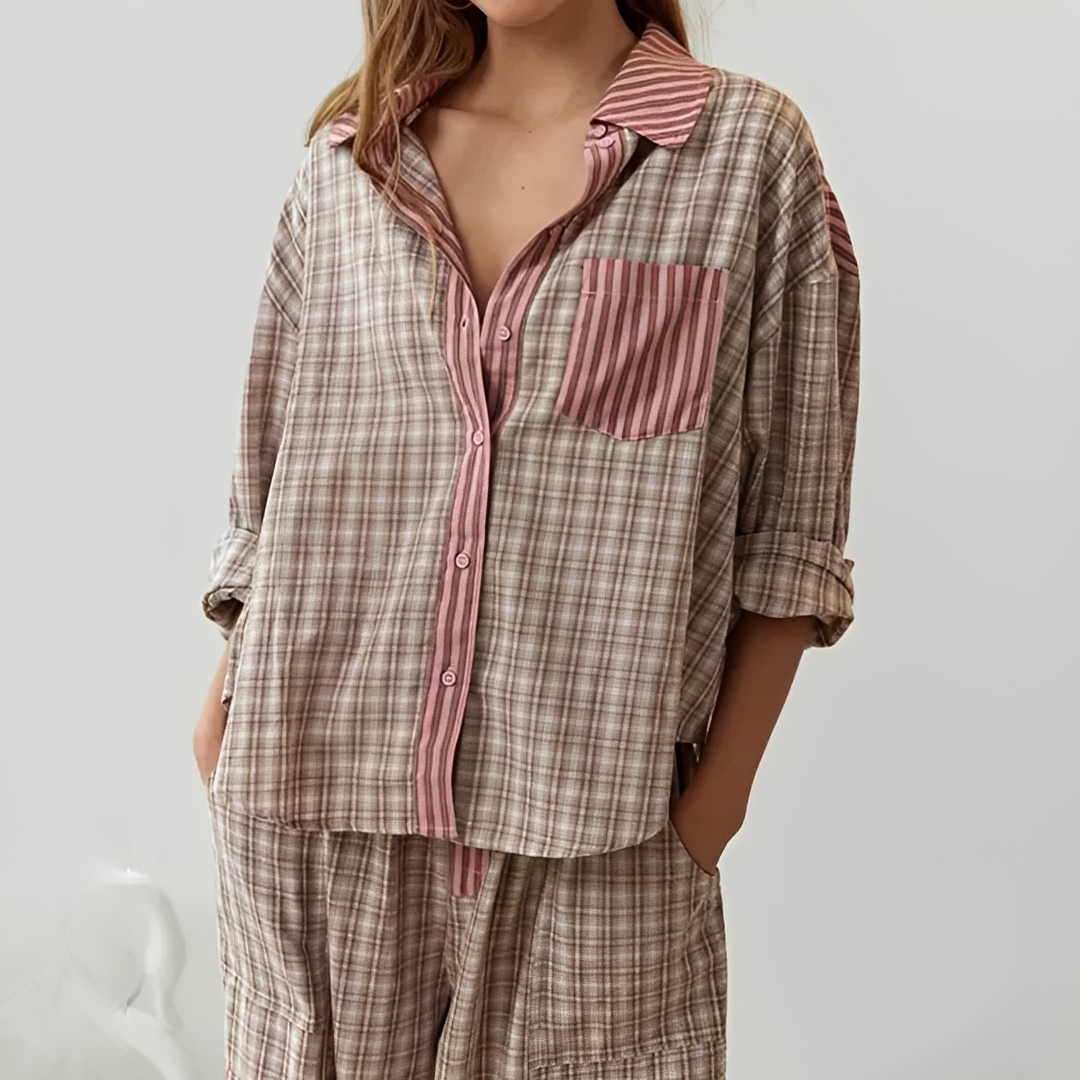 Elena - Set de pijama de dos piezas sofisticado