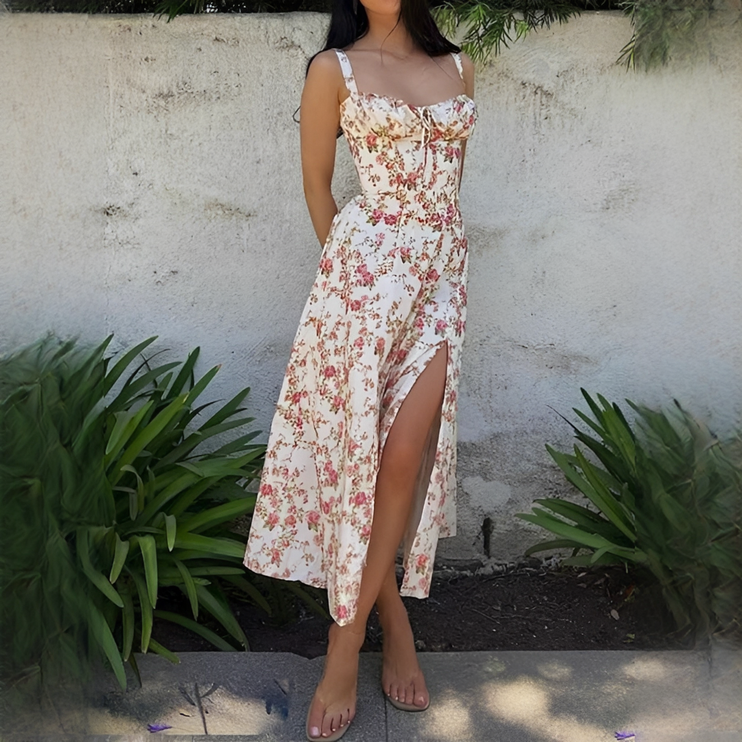 Quinny - Vestido midi floral