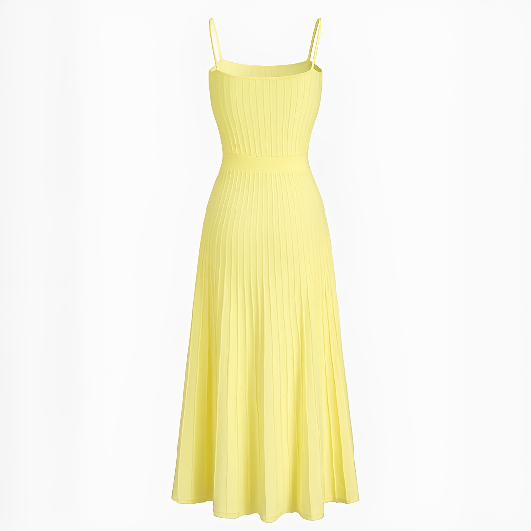 Pheobie - Vestido Midi Plisado Elegante
