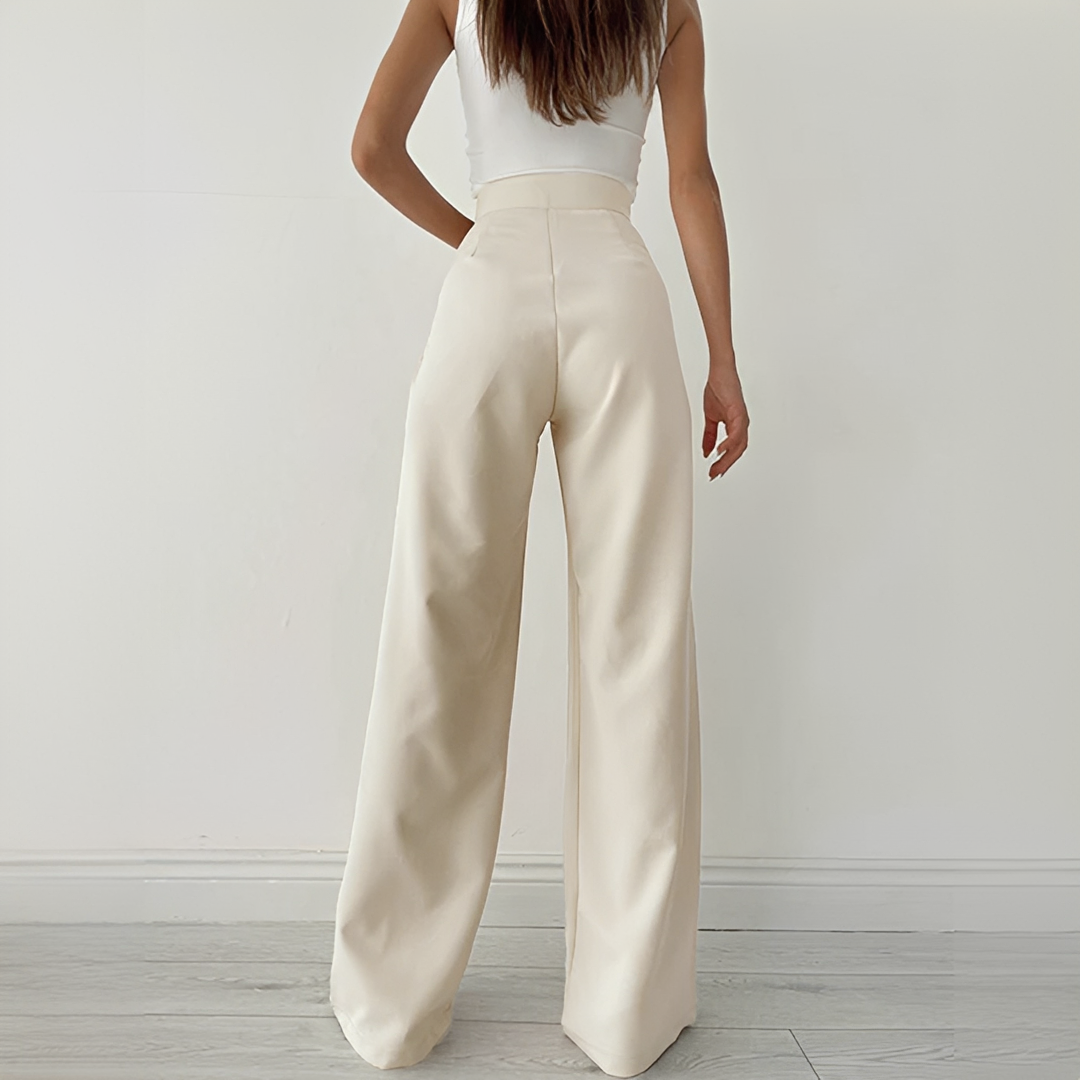 Ezra - Pantalones Casuales de Pierna Ancha