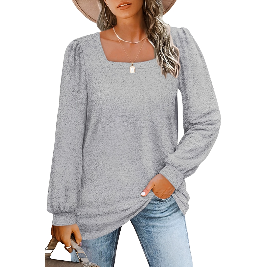 Jaylin - Blusa Elegante con Escote Cuadrado