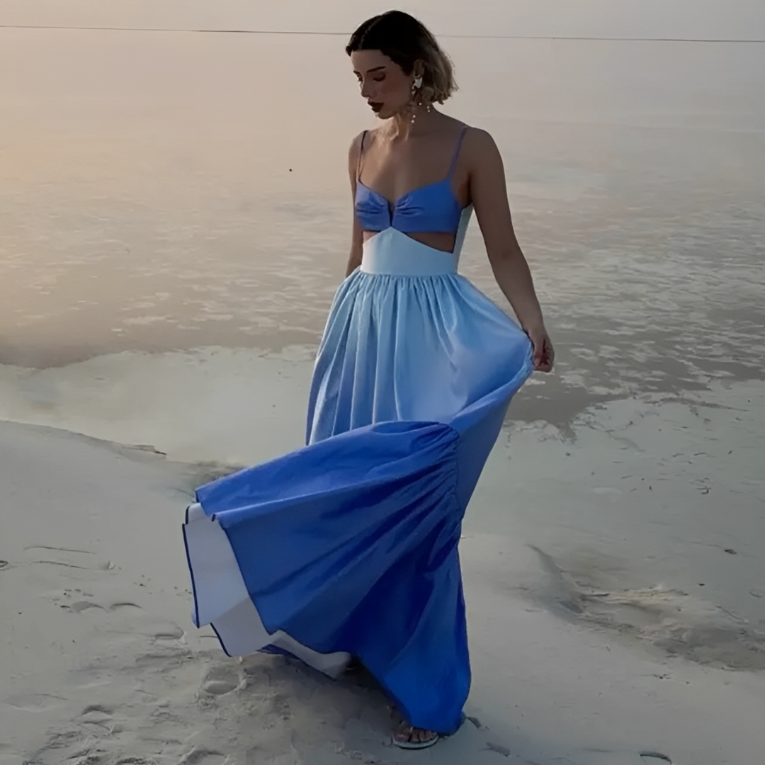 Corina - Vestido Largo Elegante de Tirantes