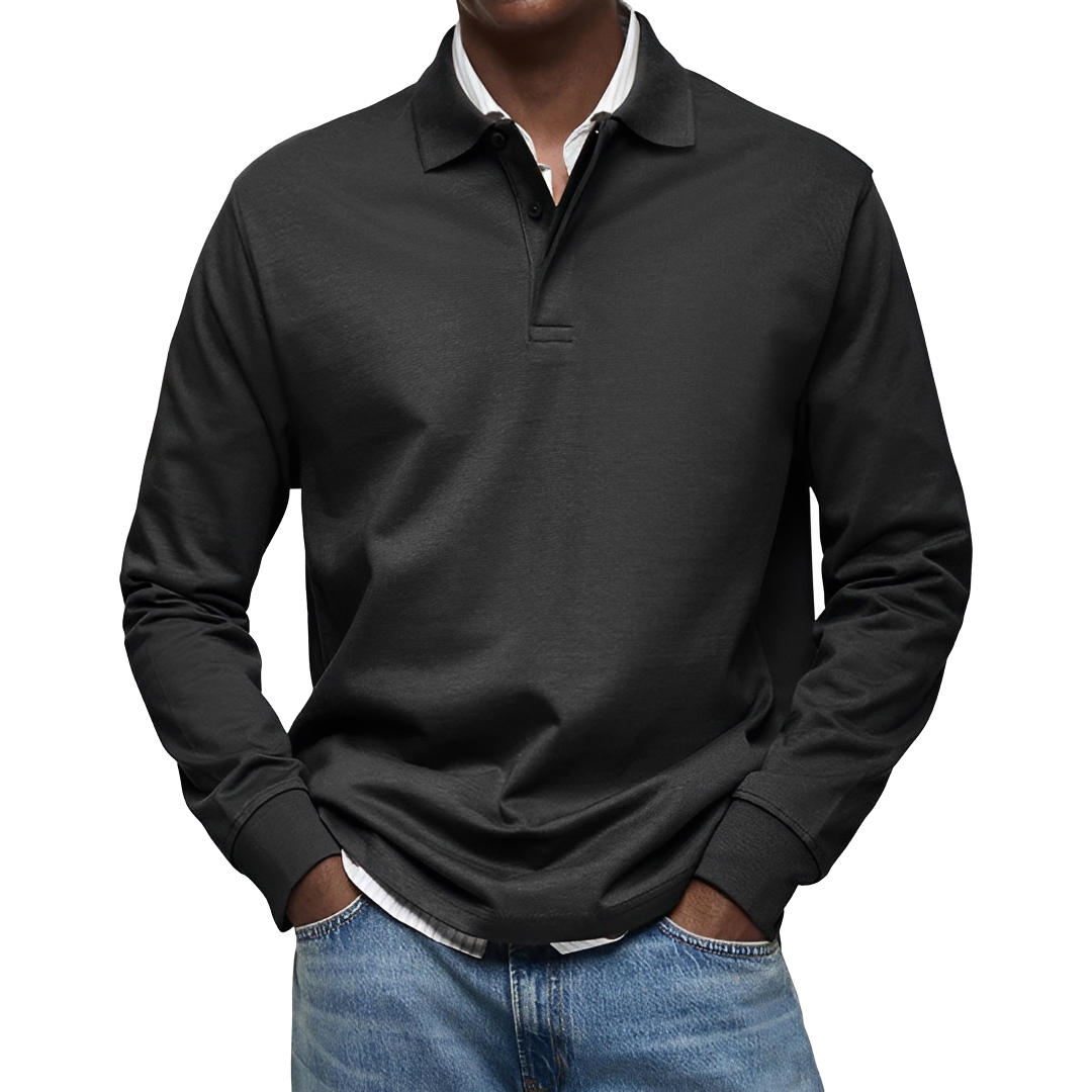 Argus - Polo de manga larga para hombre