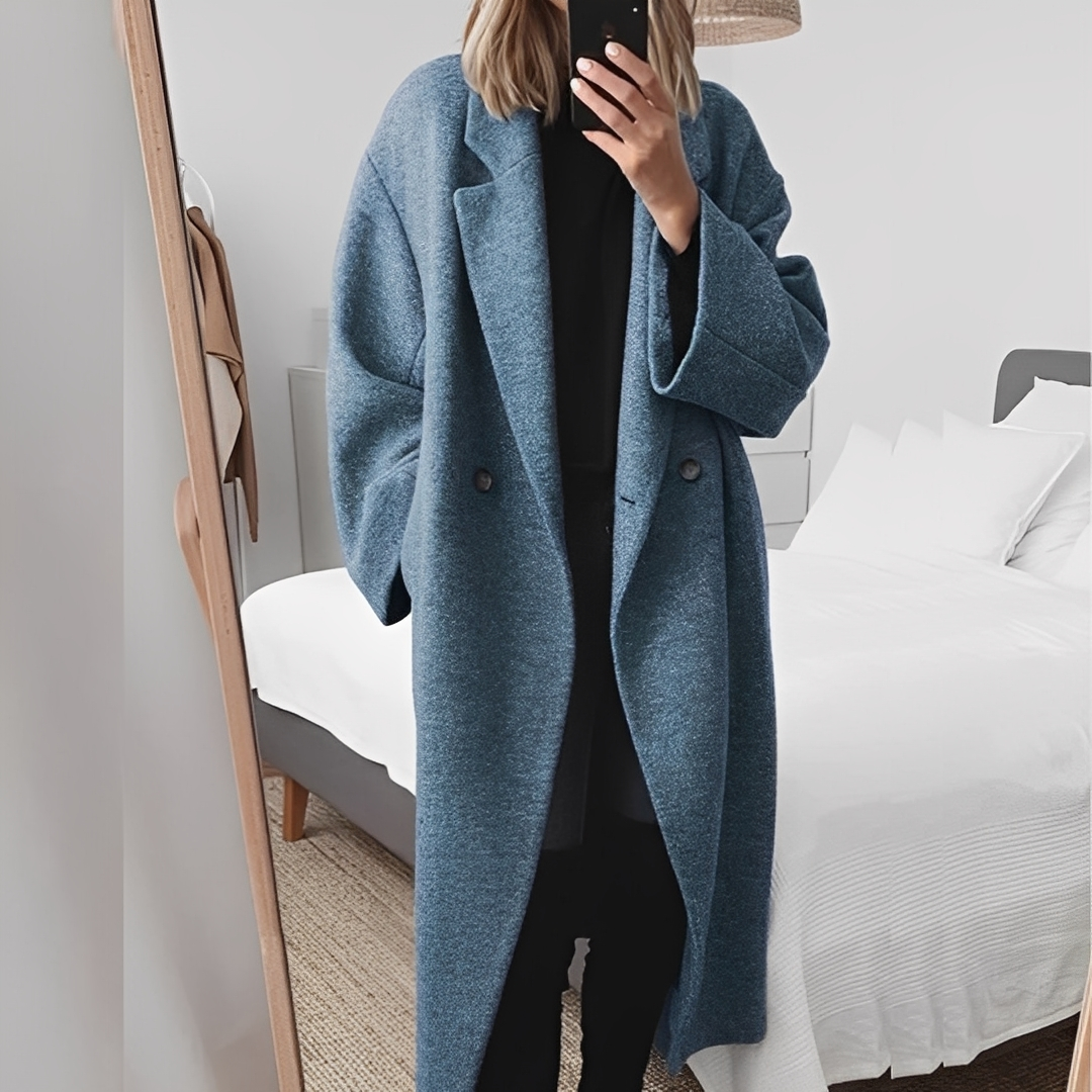 Marjolaine - Abrigo elegante oversized con botones para mujeres