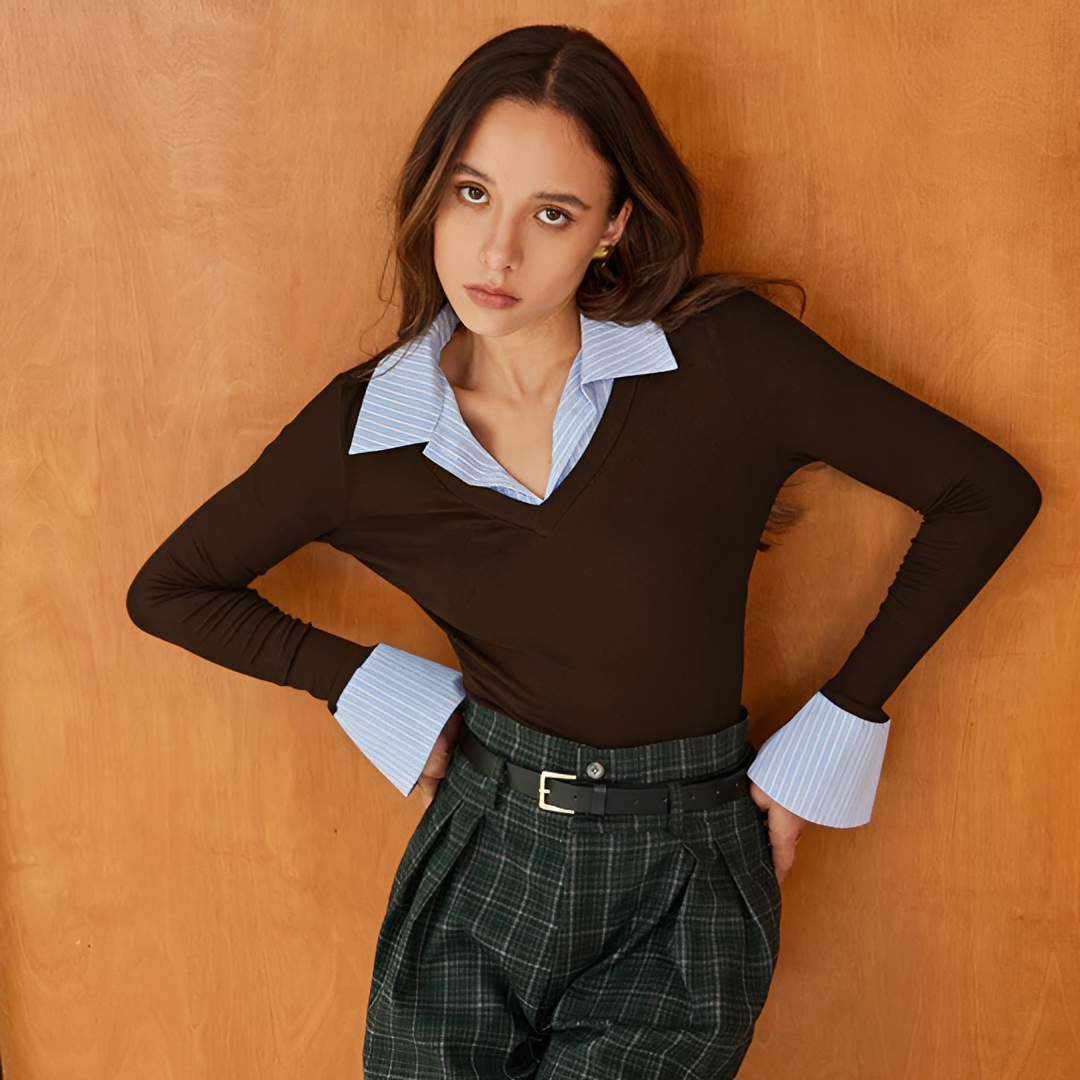 Venedita - Blusa Cómoda de Manga Larga