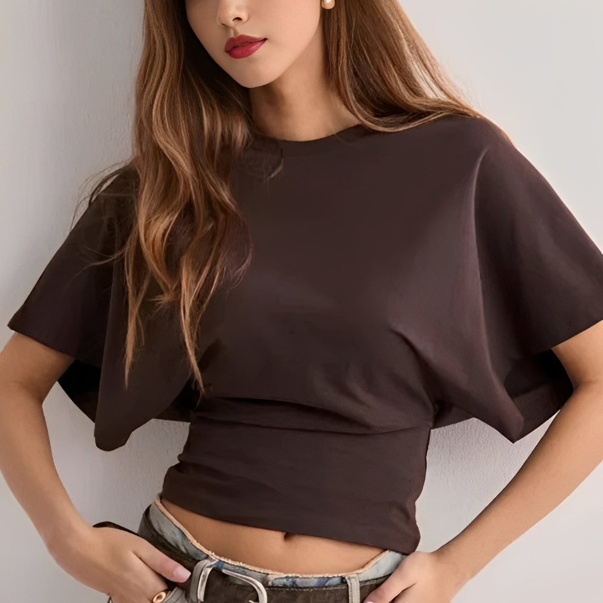 Maggy - Camiseta Elegante con Mangas Sueltas