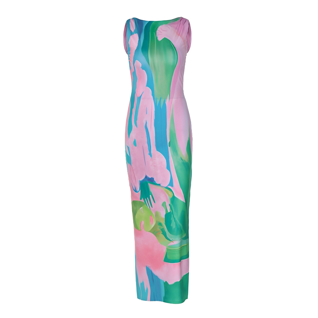 Liezel - Vestido Largo Estiloso sin Mangas