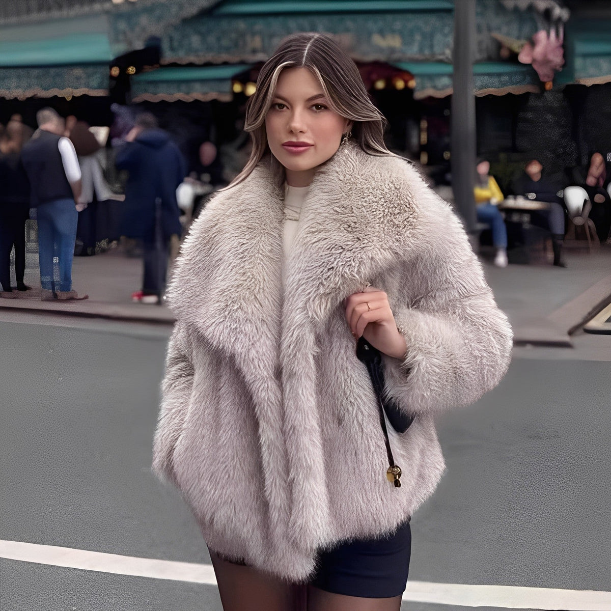 Melany - Abrigo elegante de piel sintética para mujeres