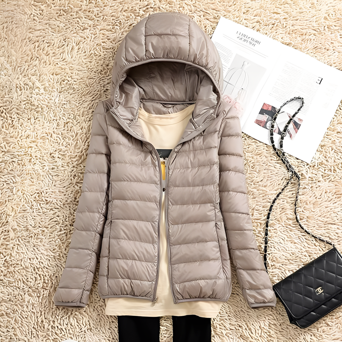 Lyndsay - Abrigo cómodo y sofisticado con capucha