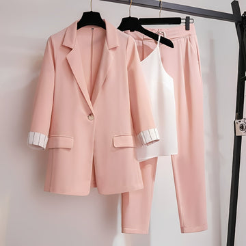 Paula - Conjunto de chaqueta de tres piezas elegante para damas