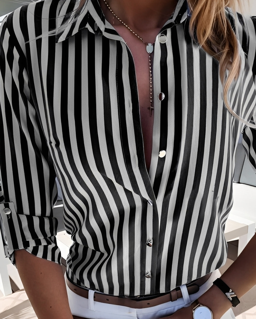 Rosie - Blusa Retro a Rayas